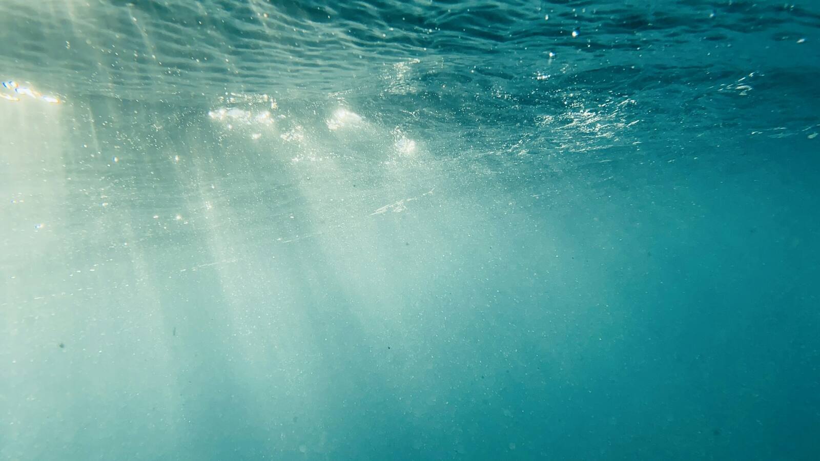 Sun rays beneath water